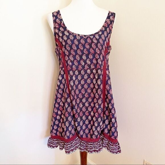 House of Harlow 1960 Navy Paisley Mini Dress Small - Picture 3 of 6